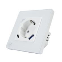 PNI SmartHome WP202 WiFi double smart socket kit with recessed mounting frame, internet control PNI SmartHome WP202 WiFi double smart socket kit with recessed mounting frame, internet control