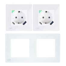 PNI SmartHome WP202 WiFi double smart socket kit with recessed mounting frame, internet control PNI SmartHome WP202 WiFi double smart socket kit with recessed mounting frame, internet control