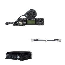 CB radio station package PNI Escort HP 9001 PRO, RX-TX KL203P amplifier, AM-FM-SSB, 100W, 12V and PNI R50 cable