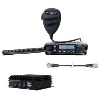CB radio station package PNI Escort HP 6500 PRO, RX-TX KL203P amplifier, AM-FM-SSB, 100W, 12V and PNI R50 cable