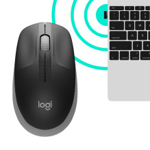 MOUSE USB OPTICAL WRL M190 / GREY 910-005906 LOGITECH