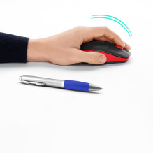 MOUSE USB OPTICAL WRL M190 / RED 910-005908 LOGITECH