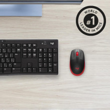 MOUSE USB OPTICAL WRL M190 / RED 910-005908 LOGITECH