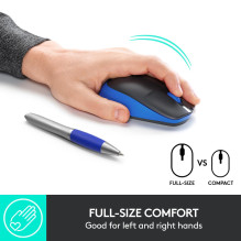MOUSE USB OPTICAL WRL M190 / BLUE 910-005907 LOGITECH