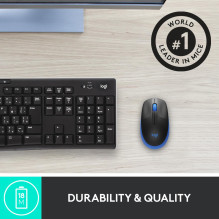 MOUSE USB OPTICAL WRL M190 / BLUE 910-005907 LOGITECH