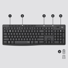 KEYBOARD +MOUSE COMBO MK295 / ENG 920-009800 LOGITECH
