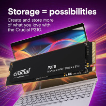 SSD, CRUCIAL, 220xTBW rating, Read speed 7100 MB / s, Write speed 6000 MB / s, NVMe Yes, PCI Express 4.0, M.2, 1000 GB, 