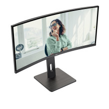 LCD Monitor, AOC, 34 ", 3440 x 1440 pixels, UltraWide Quad HD, Native aspect ratio 21:9, LED, Curved, CU34P3CV