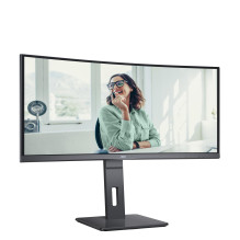 LCD Monitor, AOC, 34 ", 3440 x 1440 pixels, UltraWide Quad HD, Native aspect ratio 21:9, LED, Curved, CU34P3CV