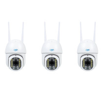 3-piece kit PNI IP440 WiFi PTZ wireless video surveillance camera, 4MP, digital zoom, micro SD slot, stand-alone, motion