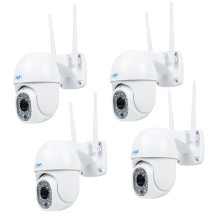 4-piece kit PNI IP440 WiFi PTZ wireless video surveillance camera, 4MP, digital zoom, micro SD slot, stand-alone, motion