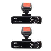 Package of 2 pieces Car camera DVR PNI Voyager S2600 WiFi, 4K Ultra HD, GPS, without display, parking monitoring functio