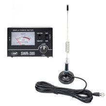 PNI ML29 CB antenna, 34 cm, 70mm magnet and PNI SWR-300 reflectometer for SWR measurement, black