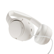 QCY H3 Over-Ear Headphones with ANC Bluetooth 5.4 Hi-Res Audio - White
