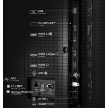 Televizorius, HISENSE, 65", 4K Ultra HD, 3840 x 2160 pikselių, plokščias, 16:9, ULED, 65U7Q