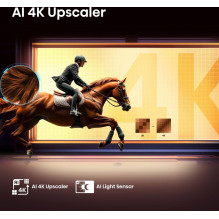 Televizorius, HISENSE, 85", 4K Ultra HD, 3840 x 2160 pikselių, plokščias, 16:9, LED, 85A6Q