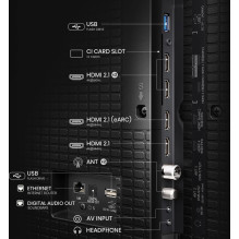 Televizorius, HISENSE, 100", 4K Ultra HD, 3840 x 2160 pikselių, plokščias, 16:9, QLED, 100E7QPRO