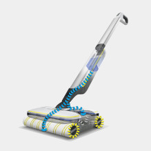 Vacuum Cleaner, KARCHER, Dry&amp;wet, Electric broom, White / Black / Yellow, Bagless, Battery, 4.3 kg, 1.055-701.0