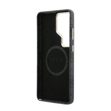 Guess Samsung Galaxy S26 Ultra PU 4G Script Metal Logo With MagSafe Case Black