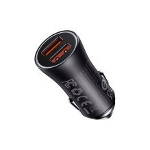 Baseus Golden Contactor Max 2xUSB-A 60W Car Charger - Dark Gray