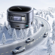 Baseus PrimeTrip VR1 60W USB-A USB-C Car Charger with Retractable USB-C Cable - Black