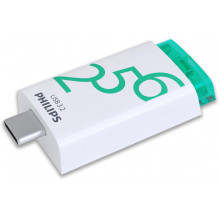 „Philips“ 256 GB „Click FM25FD175B / 00 USB 3.2“ balta / žalia