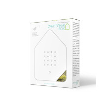 Zwitscherbox Classic sound box - nesting box (White with a sunny forest view)