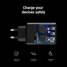 Green Cell GC ChargeSource 3 3xUSB 30W with fast charging technology Ultra Charge and Smart Charge