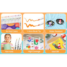 Akriliniai markeriai - flomasteriai ARRTX (36 spalvų)