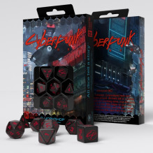 Cyberpunk Red RPG Dice Set Black And Red Sp