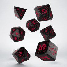 Cyberpunk Red RPG Dice Set Black And Red Sp