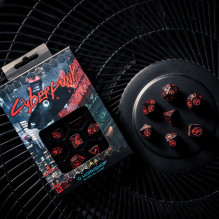 Cyberpunk Red RPG Dice Set Black And Red Sp