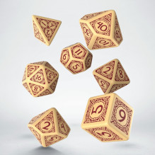 Viking Dice Set Sand and Burgundy