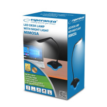 Stalinė Lempa - Esperanza ELD105K 3W LED Jutiklinis Valdymas Juoda