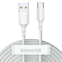 USB Cable - Baseus 1.5 m USB A TO C, White