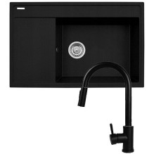 Kitchen Faucet Set - Pyramis Camea (79x50) 1B 1D R + IDEA Black Edition Volcano