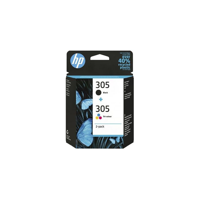 Rašalo Kasetės - HP 305 2-vnt Juodos