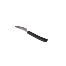 Knife - Ergonomic Stainless Steel Straight Blade Black