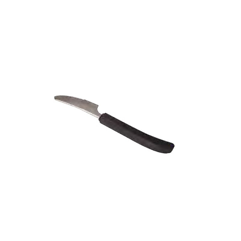 Knife - Ergonomic Stainless Steel Straight Blade Black