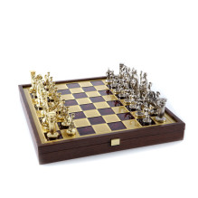 Manopoulos Greco-Roman Metal Chess Set with 41cm Board