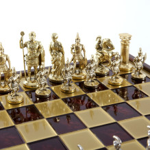 Manopoulos Greco-Roman Metal Chess Set with 41cm Board
