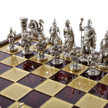 Manopoulos Greco-Roman Metal Chess Set with 41cm Board
