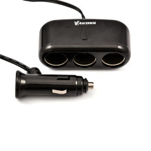 Automobilių Priedai - Vakoss TP-3263CK Cigarette Lighter Splitter Black