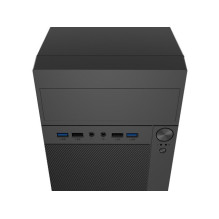 Kompiuterio Korpusas - NATEC HELIX MICRO TOWER, Micro ATX, 5x 2.5" Skylės, 2x USB 3.0, Juodas