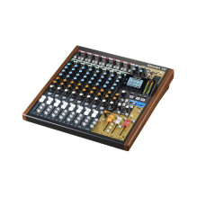 Audio Console - Tascam Model 12 12 Channel, USB Type-C, Black, Wooden