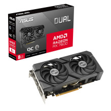 Graphics Card - ASUS Radeon RX 7600 8GB GDDR6 Black ASUS Dual RX7600 O8G EVO AMD Radeon RX 7600 8GB GDDR6 Graphics Card