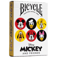 Playing Cards - Disney Mickey and Friends Bicycle 63.5x88.9mm Plastic Deck