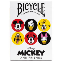 Žaidimų Kortelės - Disney Mickey ir Draugai Bicycle 63.5x88.9mm Plastikinės Dangos