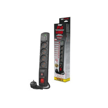 USB Kabelis - Acar F4 5m Suaugimo Apsauga 2 USB Prievadai 4 AC Išėjimai Juodas