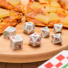 Gaming Dice Set - Q WORKSHOP Pizza Pepperoni 7 Dice D4-D100 White